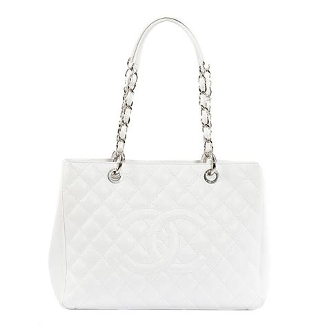 chanel gst white for sale|chanel grand shopper tote.